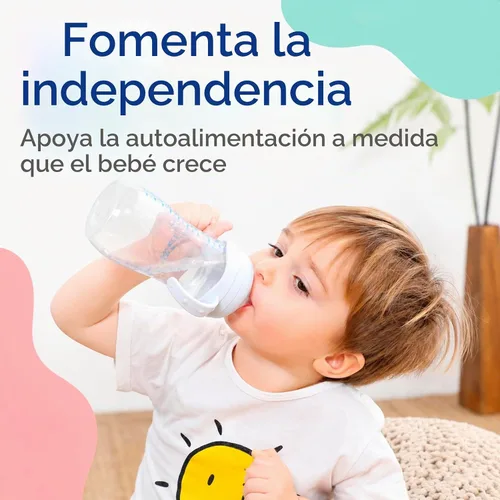 Vista 3 de CHUBBIEE Asas para biberones compatibles con botellas naturales Philips Avent, empuñaduras ergonómicas antideslizantes para botellas