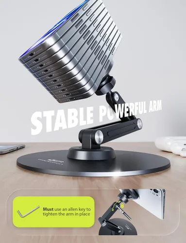 Vista 5 de Bracketron MagAlign PRO Soporte magnético para iPad, MagSafe, giratorio de 360° Soporte magnético para tablet con diseño de succión, base