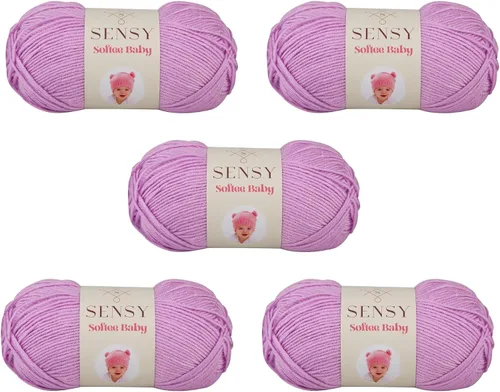 Vista 66 de Sensy Softee Hilo para Bebé, 3.5 oz, 275 yardas, Gauge 3 Light (Almendra)