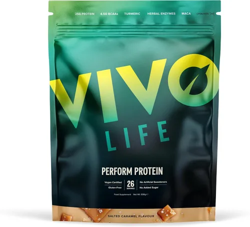 Vista 10 de Vivo life Perform Plant Protein en polvo, 0.88 oz de proteína con 0.21 oz