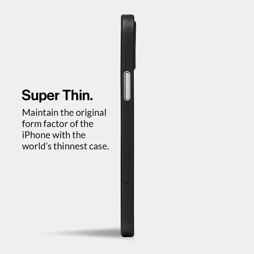 Vista 3 de totallee Funda delgada para iPhone 15 Plus, la más delgada, minimalista, para Apple iPhone 15 Plus (2023) (negro escarchado)