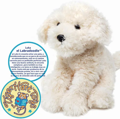 Vista 4 de TigerHart Luka The Labradoodle - Peluche de Animal de Peluche Perro Labradoodle de 12 pulgadas