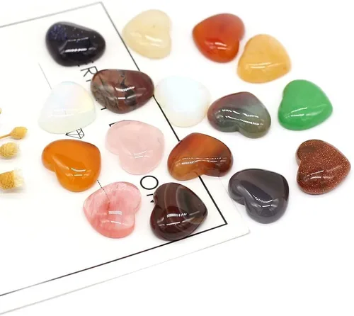 Vista 7 de Cabujón rectangular con parte trasera plana piedras naturales cabujón para hacer joyas 20 piezas
