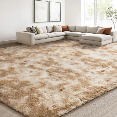 Vista 100 de EVOIONOS Alfombra Redonda Negra para Dormitorio, 4x4 Pies Alfombra de Área Circular Suave y Esponjosa para Sala de Estar, Alfombra Circular de Felpa