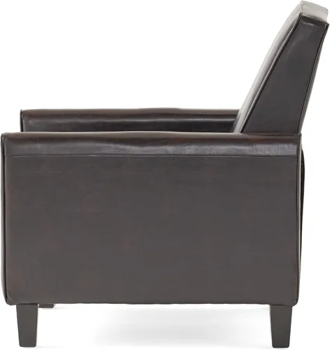 Vista 10 de Sillón de cuero reclinable Lucas, Cuero & ante, Cuero marrón