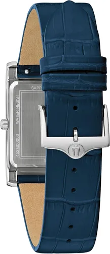 Vista 3 de Bulova Men's Classic Sutton 3-Hand Calendar Quartz Leather Strap, Patterned Dial, Sapphire Crystal, 29 x 41mm Azul