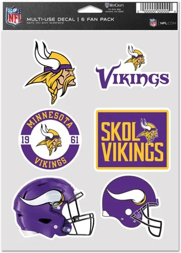 Vista 10 de WinCraft NFL - Juego de 6 calcomanías multiusos (7.5 x 5.5 in), diseño de Baltimore Ravens