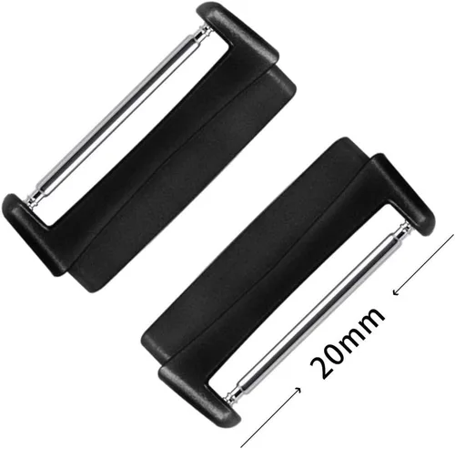 Vista 3 de Adaptador de acero inoxidable compatible con Fitbit Versa 4/3 y Fitbit Sense, adaptador de repuesto de metal para correa de reloj