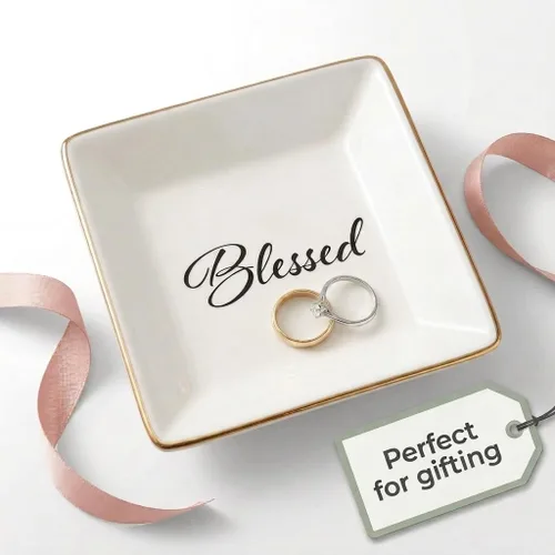 Vista 17 de Simply Charmed Amo Mi Abuela - Lindo regalo español para abuela - Soporte para platos o anillos de cerámica para joyas - Elegante bandeja