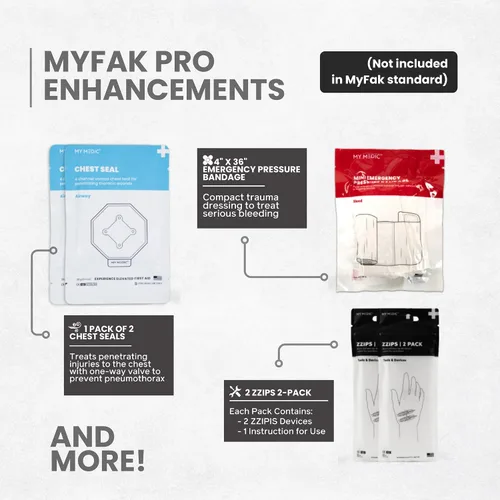 Vista 3 de My Medic MYFAK - Kit médico grande (PRO) – Esenciales de supervivencia de primeros auxilios de emergencia y suministros para bolsa de viaje