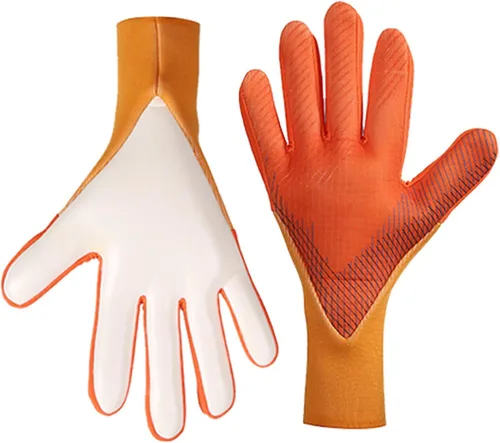 Vista 8 de Guantes de portero de fútbol prémium sin muñeca, guantes de portero con látex de 0.157 in para súper agarre y protección, antideslizantes