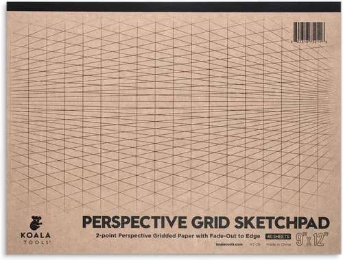 Vista 14 de Koala Tools Bloc grande de dibujo con perspectiva (1 y 2 puntos)