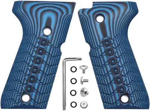 Vista 6 de Guuun Empuñaduras G10 para Beretta 92/96 Compacto, Textura Mecánica OPS Negro