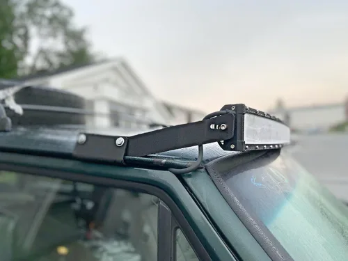 Vista 4 de DaSen Soporte de montaje de techo para barra de luz LED curvada/recta de 50 pulgadas compatible con Jeep Cherokee XJ 1984-2001