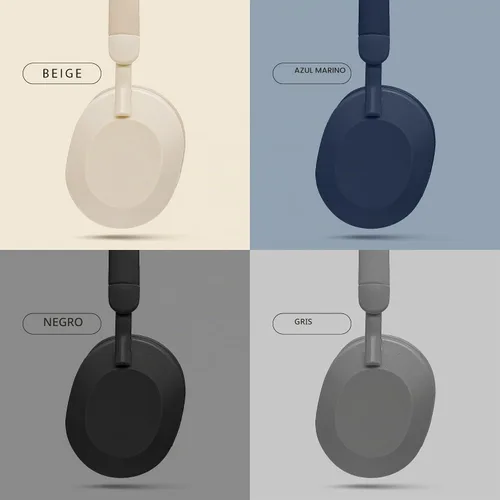 Vista 8 de Gabba Goods Auriculares inalámbricos Bluetooth sobre la oreja: graves profundos, controladores de 1.575 in, micrófono integrado, radio FM, Beige
