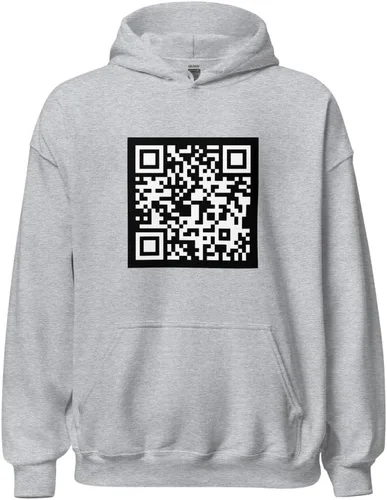 Vista 13 de NG Fuck You Funny Scannable QR Code - Sudadera con capucha unisex QRCode Negro