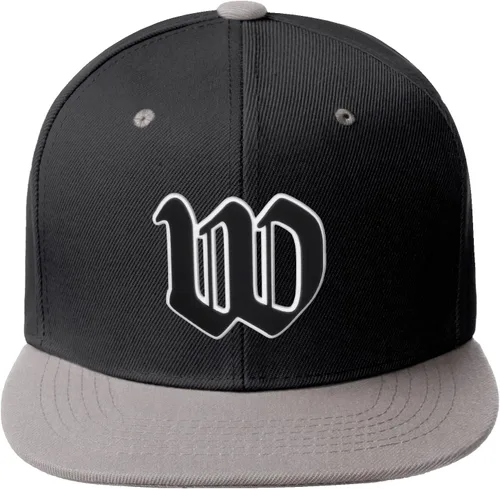 Vista 1687 de Daxton Gorra clásica con visera de billete plano con letras del alfabeto inglés antiguo de la A a la Z