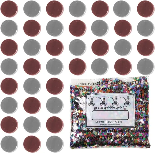 Vista 177 de Confetti Circle 1/4" Negro, Azul Marino Combo - 2 bolsas de media onza (1 oz) (8550/9971)