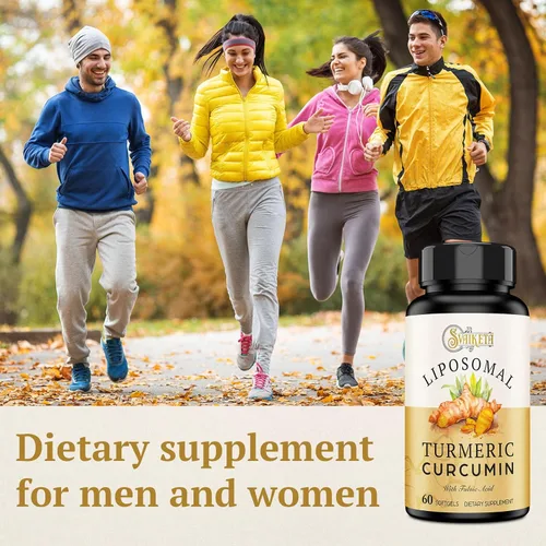 Vista 5 de Suplemento de Cúrcuma Curcumina Liposomal 2000mg, Extracto de Curcuminoides Estandarizado al 95% y Polvo de Raíz Orgánica con Piperina de Pimienta