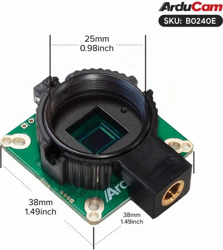 Vista 3 de UCTRONICS Arducam para cámara Raspberry Pi HQ, 12.3MP IMX477 módulo de cámara para Raspberry Pi5/4B/3B+/Zero