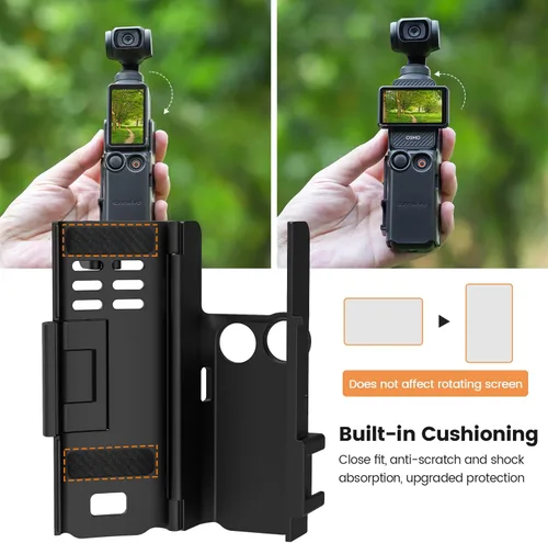 Vista 6 de Adaptador de expansión para DJI Osmo Pocket 3, soporte de cubierta protectora con zapata fría para OSMO Pocket 3