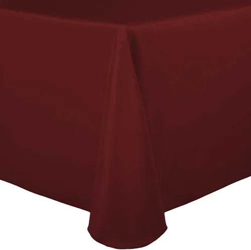 Vista 8 de Ultimate Textile Mantel ovalado de lino de poliéster de 60 x 102 pulgadas, color marrón cobre