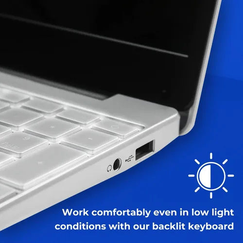Vista 5 de thunderb Computadora portátil Windows 11 Pro de 15.6 pulgadas, 12 GB de RAM, SSD de 128 GB, Intel Quad-Core, huella digital, teclado retroiluminado