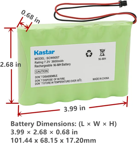Vista 2 de Kastar Batería de repuesto para ADT 17000145 17000152, compatible con sistema de alarma DSC SCW9055 SCW9057
