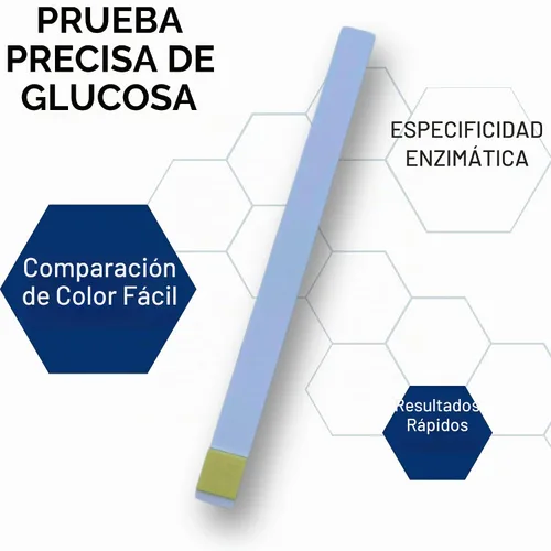 Vista 3 de Eisco Labs - Tiras reactivas científicas de glucosa - Tiras reactivas educativas de glucosa - Herramientas esenciales para experimentación