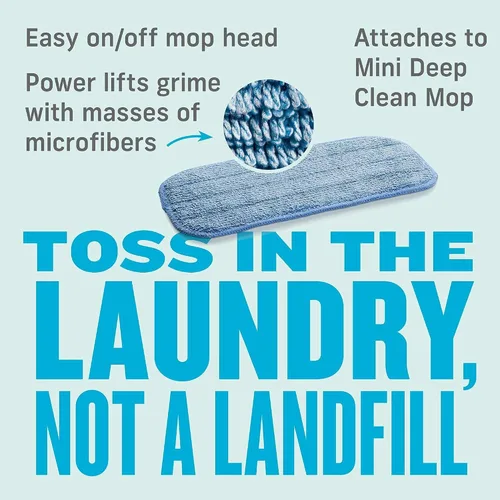 Vista 4 de E-Cloth Deep Clean - Mini fregona de repuesto para cabezal de fregona, 1 unidad