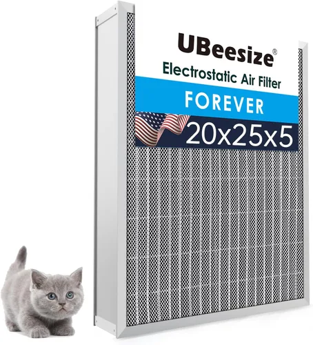Vista 11 de UBeesize - Filtro de aire reutilizable de 20 x 20 x 1 pulgadas, lavable, MERV 8, permanente, electrostático, para aire acondicionado y HVAC