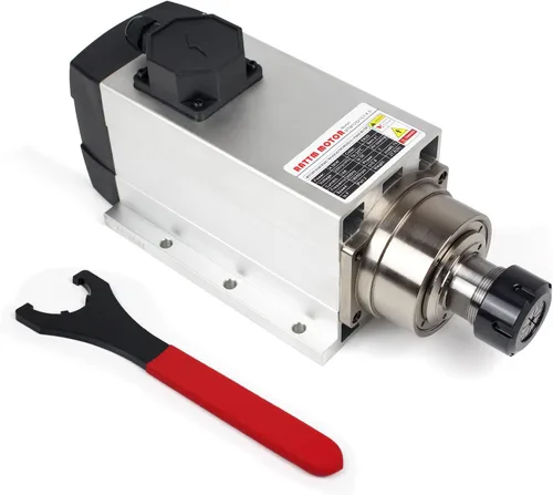 Vista 10 de CNCTOPBAOS Motor de husillo de enrutador CNC de 2200 W 220 V, cuadrado 2.2KW motor de husillo refrigerado por aire ER20 400Hz 24000rpm 4 rodamientos