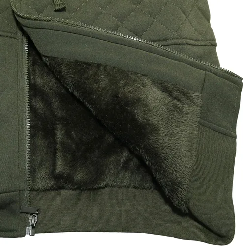 Vista 21 de Chaqueta con capucha con cremallera completa y forro de sherpa