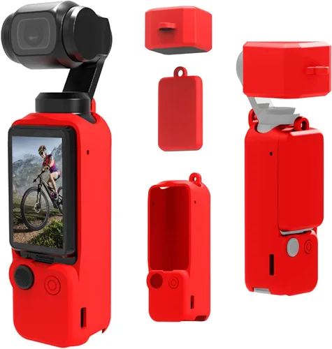 Vista 8 de PULUZ Funda protectora de silicona para Insta360 X4 con tapa de lente, cubierta protectora suave para la cámara y protector de lente estándar
