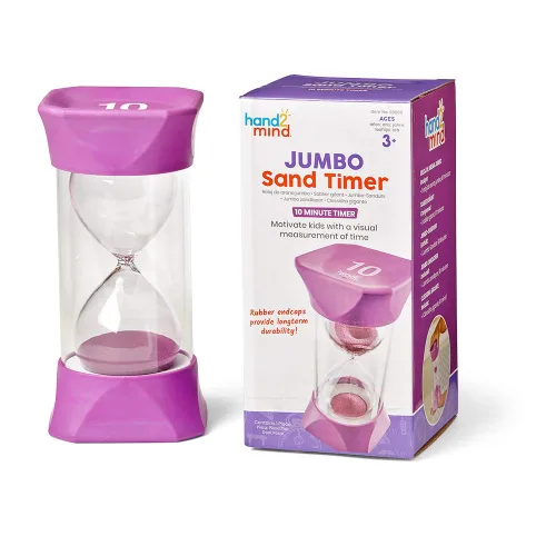 Vista 11 de hand2mind Temporizador de arena jumbo de 1 minuto, temporizador de reloj de arena grande, reloj de arena, temporizador silencioso para niños