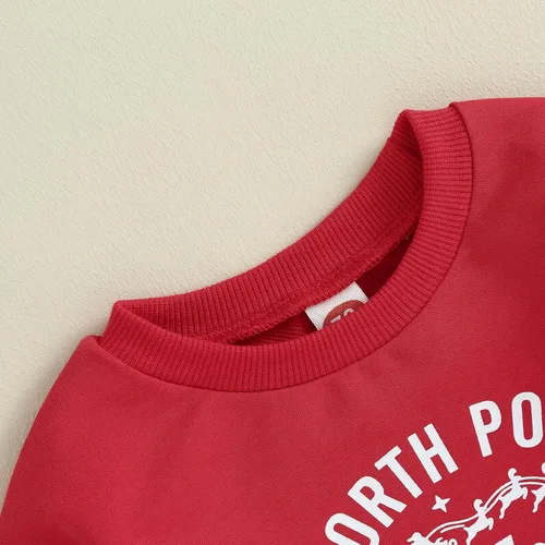 Vista 2 de Gueuusu Sudadera navideña con estampado de árbol de Navidad y camión, 2 piezas, ropa de invierno de Navidad