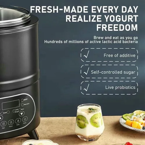 Vista 4 de Commercial Yogurt Fermentation Machine, Automatic LCD Digital Yoghurt Maker Machine, Portable Electric Yogurt Maker for Yogurt, Cheese, Natto