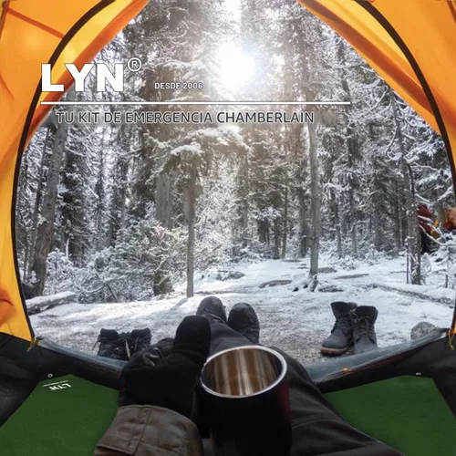 Vista 6 de LYN Manta de emergencia resistente, equipo de supervivencia, impermeable, aislada, lona de emergencia para camping, senderismo, bushcraft Verde
