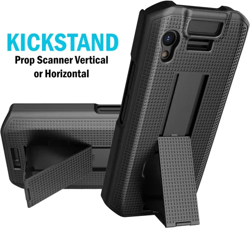Vista 5 de Nakedcellphone Kickstand para Zebra TC21 TC26 Funda de teléfono - Negro