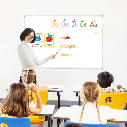 Vista 7 de DOLLAR BOSS Pizarra magnética blanca, 30 x 20 pulgadas, pizarra de borrado en seco de doble cara Whiteboard