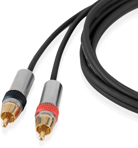 Vista 2 de Pyle PPRC-X05 Dual 5 pies. Cable de enlace de audio profesional XLR hembra a RCA macho