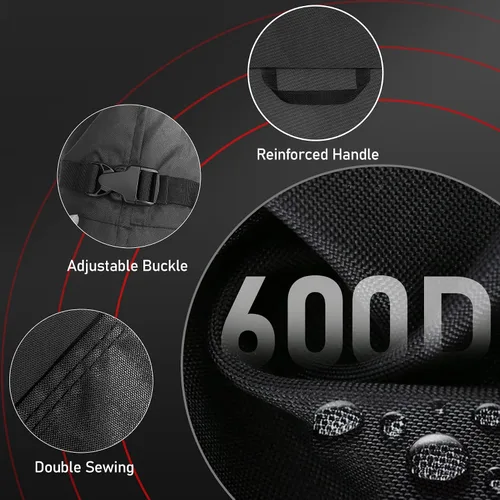 Vista 4 de Zettum Funda seccional en forma de L para exteriores, funda de sofá modular 600D para patio, fundas impermeables para muebles de patio para sofá