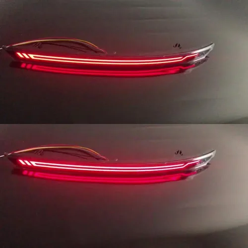 Vista 4 de Luz de freno LED para coche para BYD SONG PLUS 2020 2021 2022, LED Night DRL + luz de freno + señales de giro amarillas Streamer, Star Scan