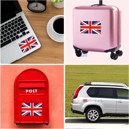 Vista 5 de QQSD Adhesivo de bandera británica del Reino Unido Union Jack en varios tamaños, paquete de 3, 11.7 x 8.3 pulgadas