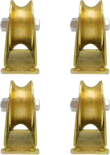 Vista 6 de Rueda de riel U-Groove, rueda rígida resistente, carga máxima de una sola rueda de 2,204.6 lbs, para pista invertida, puerta rodante, puertas