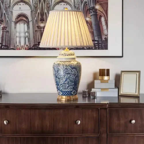 Vista 6 de Lamp for Desk Creative Ceramic Table Lamp Retro Study Living Room Corner Decorative Lamp Bedroom Bedside Lamp Desk Lamps for Home Office