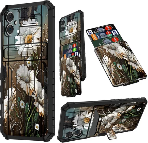 Vista 82 de Funda para Samsung A13 5G, Galaxy A13 5G con tarjetero desmontable atril resistente a prueba de golpes funda protectora para Samsung Galaxy A13 Gato