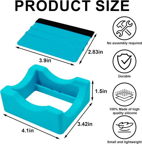 Vista 2 de Cuna de silicona para tazas con ranura incorporada, soporte antideslizante para vasos con escobilla de fieltro, uso para aplicar calcomanías UV DTF