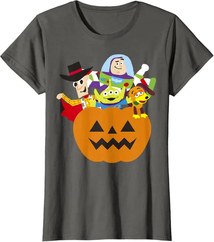 Vista 6 de Disney Pixar Toy Story - Camiseta de calabaza de Halloween, Negro