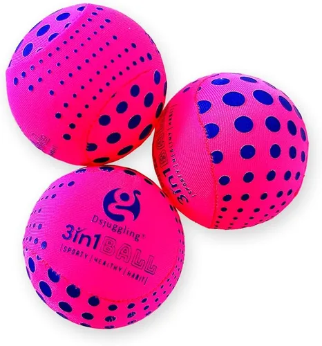 Vista 6 de Bolas multifunción 3 en 1 de 2.362 in, bola de malabarismo lavable para principiantes, juego de 3 bolas de agua que rebotan en el agua, bola